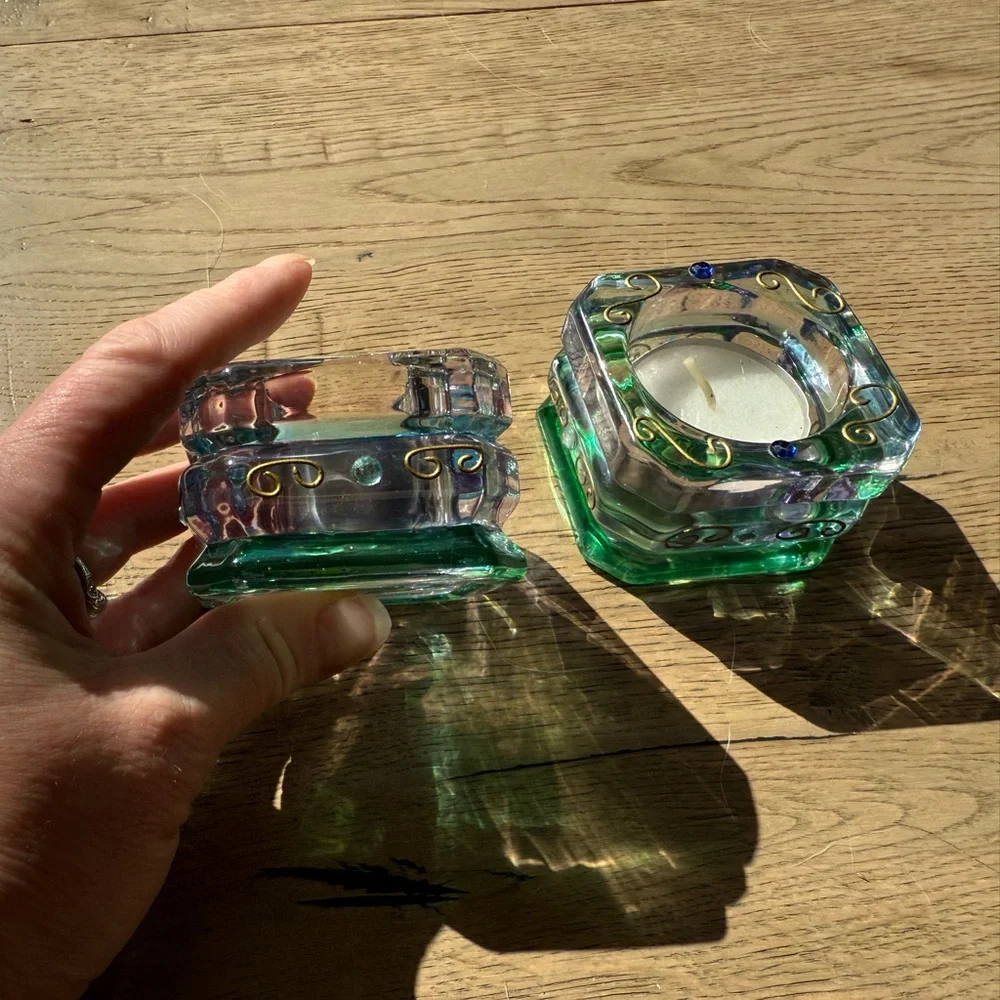 Pair of vintage Partylite tealight candle holders. Gorgeous!